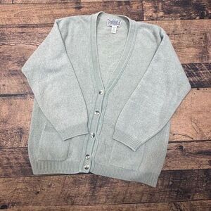 Forenza‎ Italian Made Classic Button Up Cardigan Sweater Vintage M Grandpacore